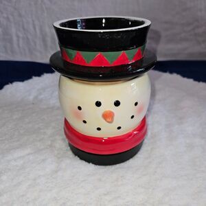 Limited Edition Holiday Bell Butter Crock Snowman & Butter Spread NIB